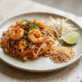 Pad thai with shrimp